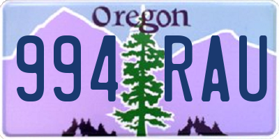 OR license plate 994RAU