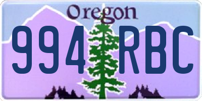OR license plate 994RBC