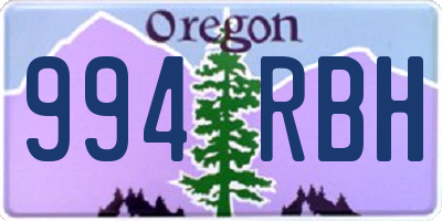 OR license plate 994RBH