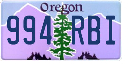 OR license plate 994RBI