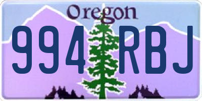 OR license plate 994RBJ