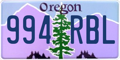 OR license plate 994RBL