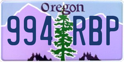 OR license plate 994RBP