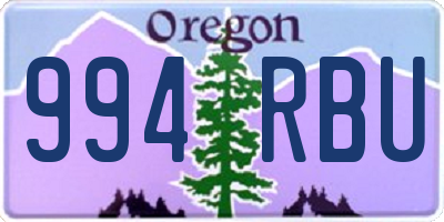 OR license plate 994RBU