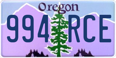 OR license plate 994RCE
