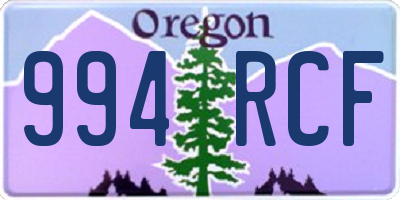 OR license plate 994RCF