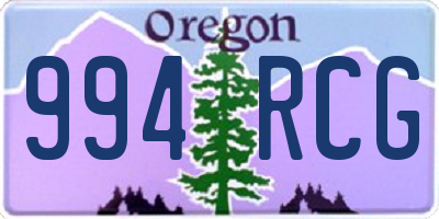 OR license plate 994RCG