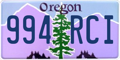 OR license plate 994RCI