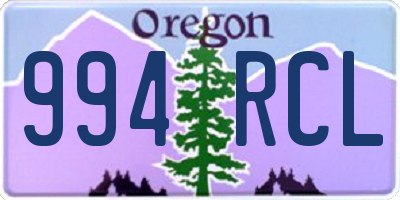 OR license plate 994RCL