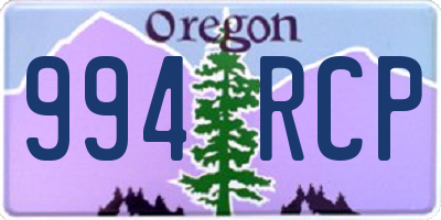 OR license plate 994RCP
