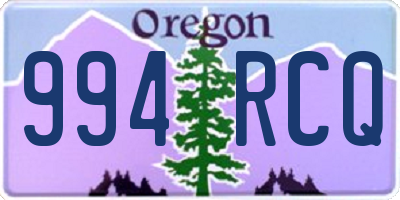OR license plate 994RCQ