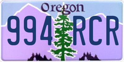 OR license plate 994RCR