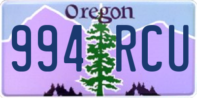 OR license plate 994RCU