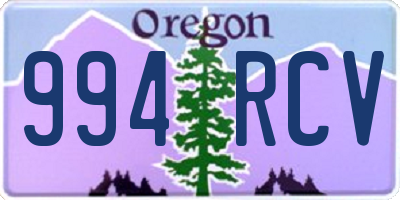 OR license plate 994RCV