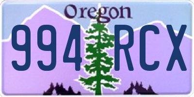 OR license plate 994RCX