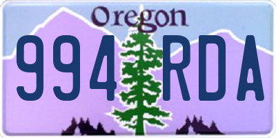 OR license plate 994RDA