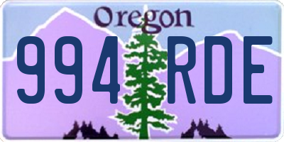 OR license plate 994RDE