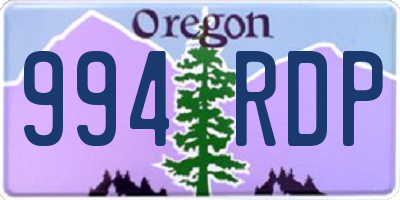 OR license plate 994RDP