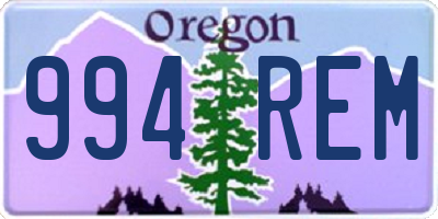 OR license plate 994REM