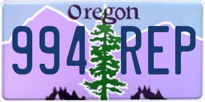 OR license plate 994REP