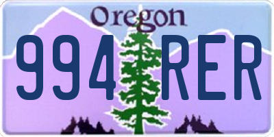 OR license plate 994RER