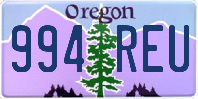 OR license plate 994REU