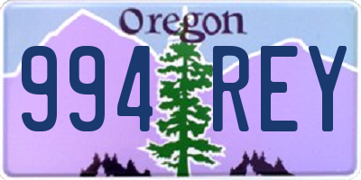 OR license plate 994REY