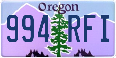 OR license plate 994RFI
