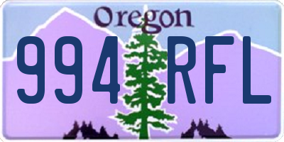 OR license plate 994RFL