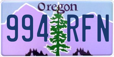 OR license plate 994RFN
