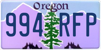 OR license plate 994RFP