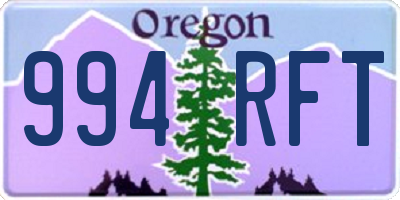 OR license plate 994RFT