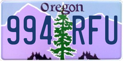 OR license plate 994RFU