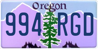 OR license plate 994RGD