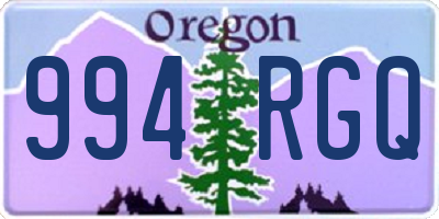 OR license plate 994RGQ