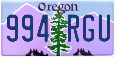 OR license plate 994RGU