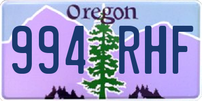 OR license plate 994RHF