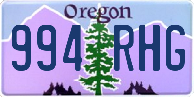 OR license plate 994RHG