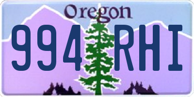 OR license plate 994RHI