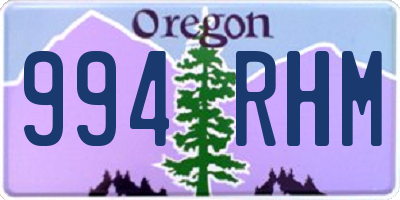 OR license plate 994RHM