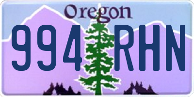 OR license plate 994RHN