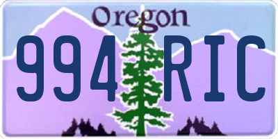 OR license plate 994RIC