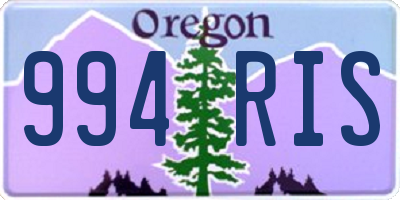 OR license plate 994RIS