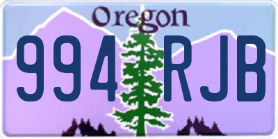 OR license plate 994RJB