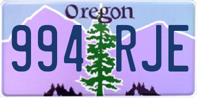 OR license plate 994RJE