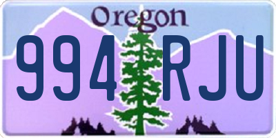 OR license plate 994RJU