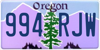 OR license plate 994RJW