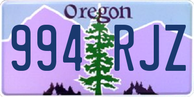 OR license plate 994RJZ