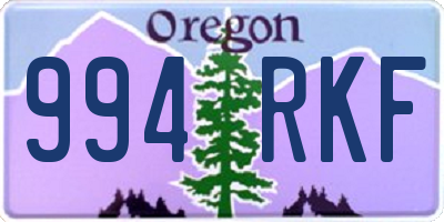 OR license plate 994RKF