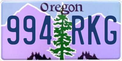 OR license plate 994RKG